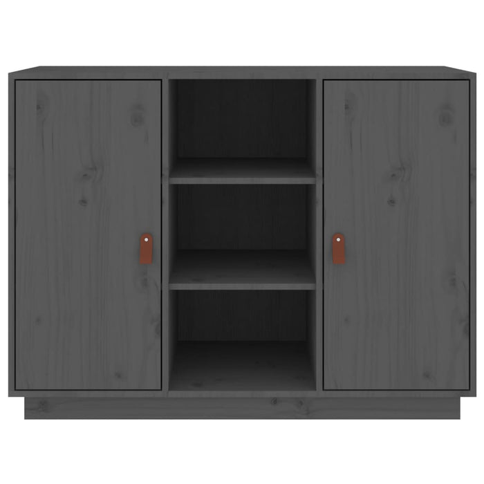 Credenza Grigia 100x40x75 cm in Legno Massello di Pino cod mxl 65610