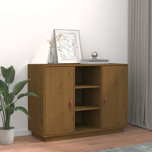 Credenza Miele 100x40x75 cm in Legno Massello di Pino cod 9509