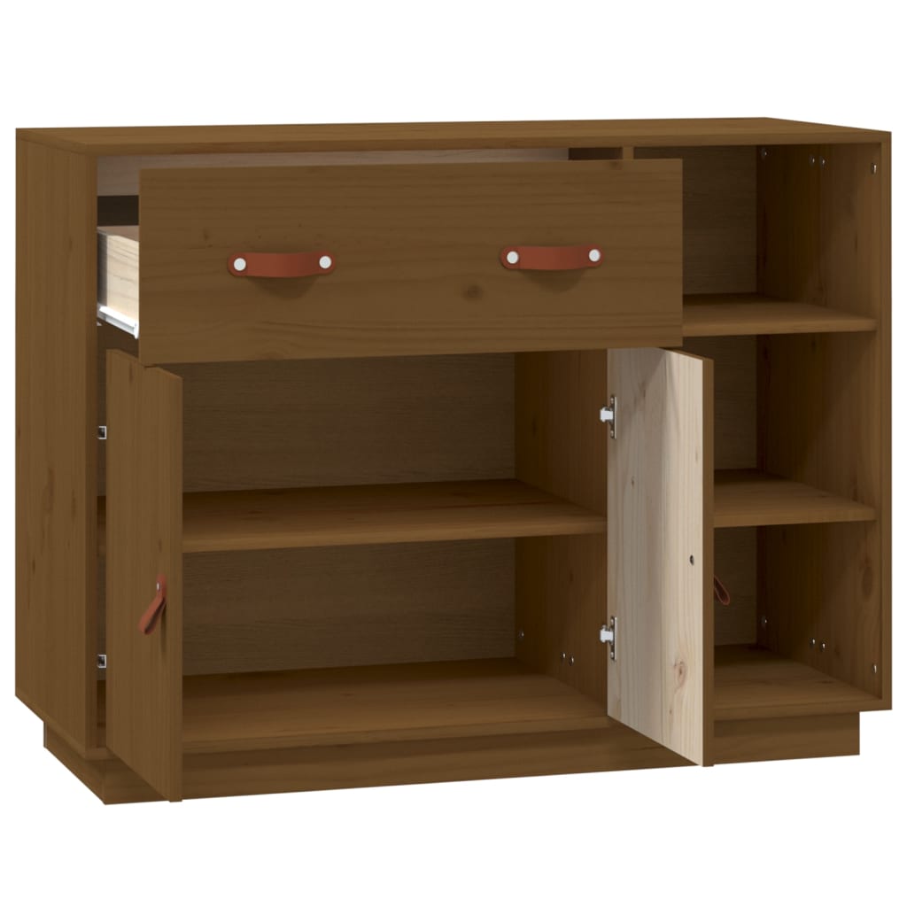 Credenza Miele 98,5x40x75 cm in Legno Massello di Pino