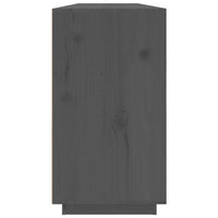 Credenza Grigia 100x40x75 cm in Legno Massello di Pino 820144