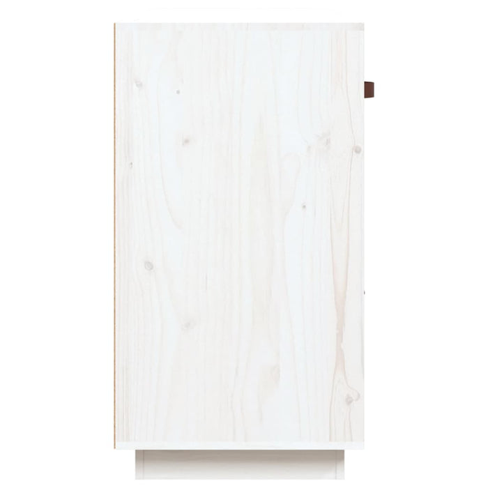 Credenza Bianca 100x40x75 cm in Legno Massello di Pino cod mxl 16632