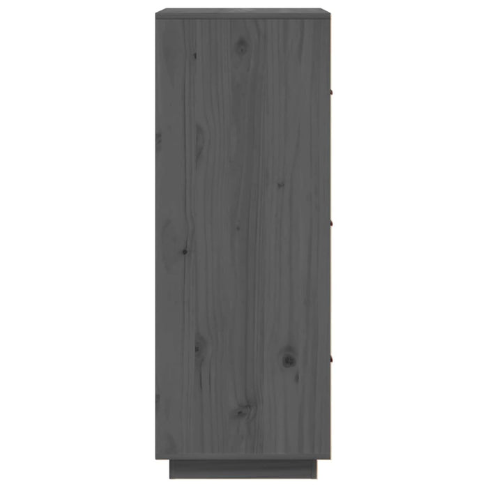 Credenza Grigia 34x40x108,5 cm in Legno Massello di Pino cod 10833