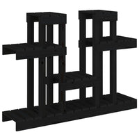 Supporto per Piante Nero 104,5x25x77,5 cm in Massello di Pino 822101