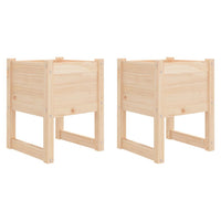 Fioriere 2 pz 40x40x52,5 cm in Legno Massello di Pino 822108