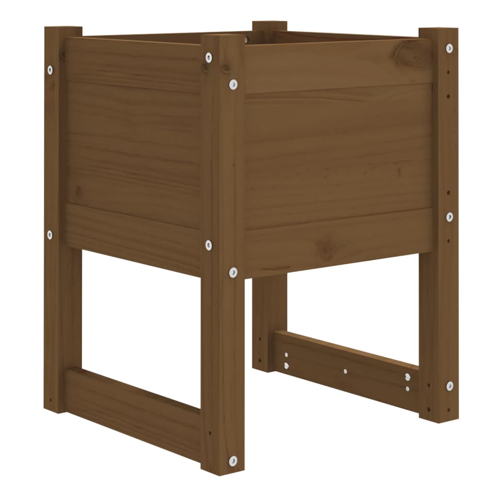 Fioriere 2 pz Miele 40x40x52,5 cm in Legno Massello di Pino 822114