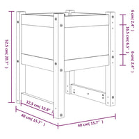 Fioriere 2 pz Miele 40x40x52,5 cm in Legno Massello di Pino cod mxl 66595