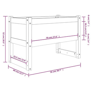 Fioriera Miele 78x40x52 cm in Legno Massello di Pino 822120