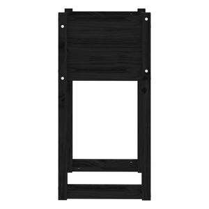 Fioriere 2 pz Nero 40x40x81 cm in Legno Massello di Pino 822131