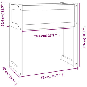 Fioriera Bianca 78x40x81 cm in Legno Massello di Pino cod mxl 66600