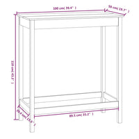 Tavolo da Bar Miele 100x50x110 cm in Legno Massello di Pino 822155