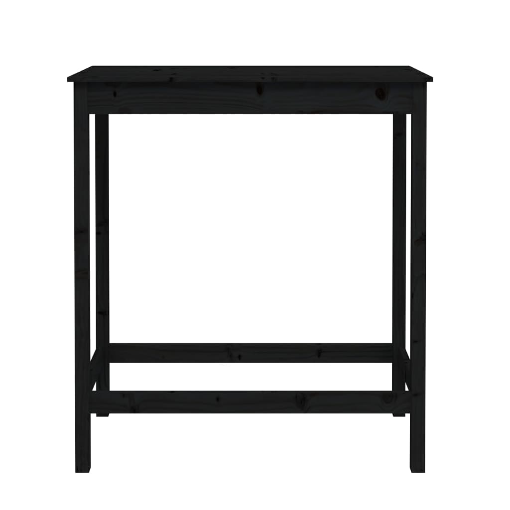 Tavolo da Bar Nero 100x50x110 cm in Legno Massello di Pino cod mxl 22873