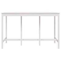 Tavolo da Bar Bianco 180x80x110 cm in Legno Massello di Pino cod mxl 7149