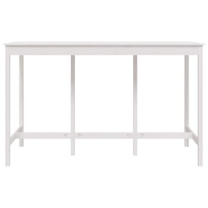 Tavolo da Bar Bianco 180x80x110 cm in Legno Massello di Pino cod mxl 7149