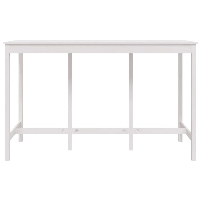 Tavolo da Bar Bianco 180x80x110 cm in Legno Massello di Pino cod mxl 7149