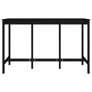 Tavolo da Bar Nero 180x80x110 cm in Legno Massello di Pino 822166