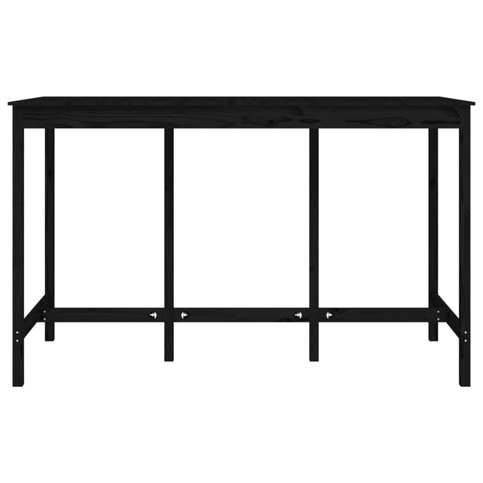 Tavolo da Bar Nero 180x80x110 cm in Legno Massello di Pino 822166