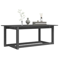 Tavolino da Salotto Grigio 110x55x45 cm Legno Massello di Pino