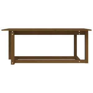 Tavolino da Salotto Miele 110x55x45 cm Legno Massello di Pino cod 9517