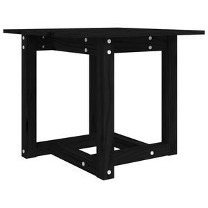 Tavolino da Salotto Nero 50x50x45 cm in Legno Massello di Pino cod 9512