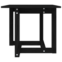 Tavolino da Salotto Nero 50x50x45 cm in Legno Massello di Pino cod 9512