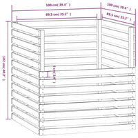 Compostiera 100x100x102 cm in Legno Massello di Pino