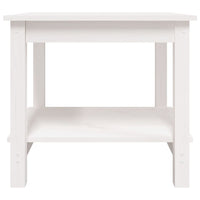 Tavolino da Salotto Bianco 50x50x45 cm Legno Massello di Pino cod mxl 29768