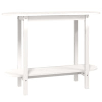 Tavolo Consolle Bianco 110x40x80 cm in Legno Massello di Pino cod mxl 19903