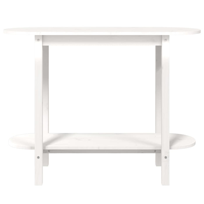 Tavolo Consolle Bianco 110x40x80 cm in Legno Massello di Pino cod mxl 19903