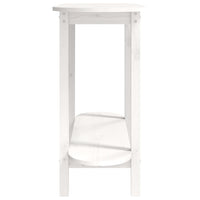 Tavolo Consolle Bianco 110x40x80 cm in Legno Massello di Pino cod mxl 19903