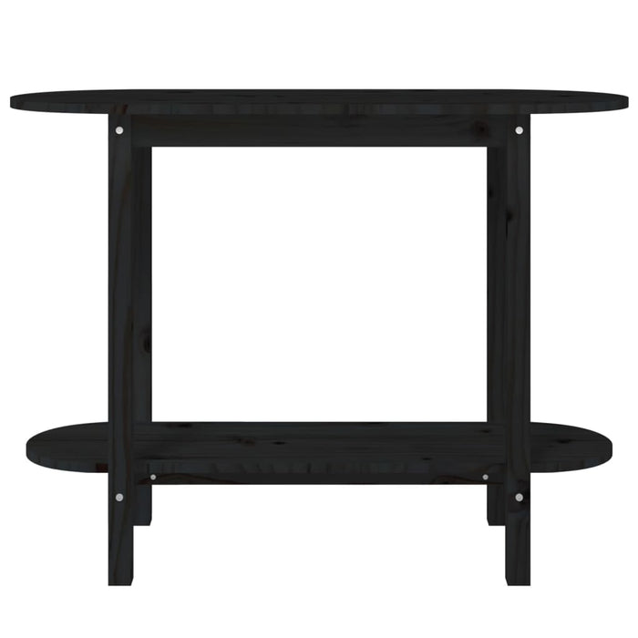 Tavolo Consolle Nero 110x40x80 cm in Legno Massello di Pino cod mxl 19824