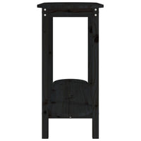 Tavolo Consolle Nero 110x40x80 cm in Legno Massello di Pino cod mxl 19824