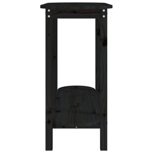 Tavolo Consolle Nero 110x40x80 cm in Legno Massello di Pino 822301