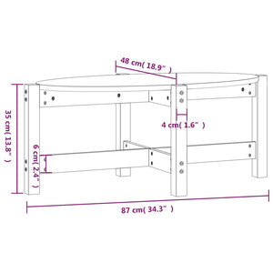 Tavolino da Salotto 87x48x35 cm in Legno Massello di Pino cod mxl 5542