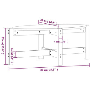 Tavolino da Salotto Miele 87x48x35 cm in Legno Massello di Pino cod mxl 5673