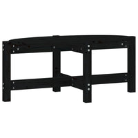 Tavolino da Salotto Nero 87x48x35 cm in Legno Massello di Pino 822326