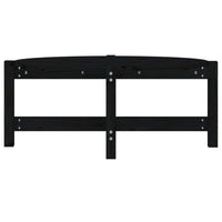 Tavolino da Salotto Nero 87x48x35 cm in Legno Massello di Pino cod mxl 5615