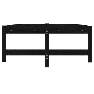 Tavolino da Salotto Nero 87x48x35 cm in Legno Massello di Pino cod mxl 5615