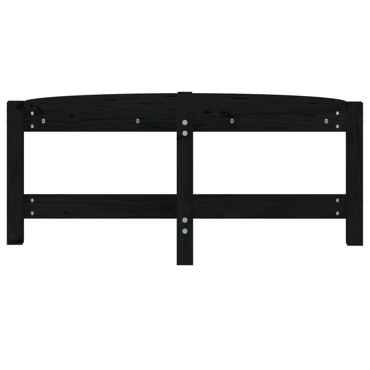 Tavolino da Salotto Nero 87x48x35 cm in Legno Massello di Pino cod mxl 5615