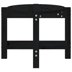 Tavolino da Salotto Nero 87x48x35 cm in Legno Massello di Pino cod mxl 5615