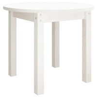 Tavolino da Salotto Bianco Ø 55x45 cm in Legno Massello di Pino cod mxl 5681