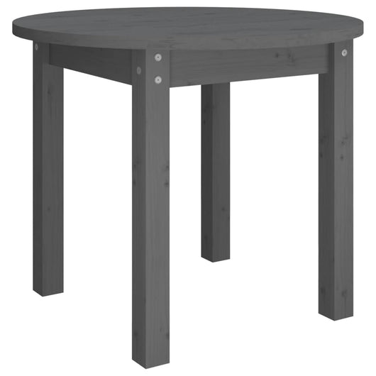 Tavolino da Salotto Grigio Ø 55x45 cm in Legno Massello di Pino cod mxl 5540