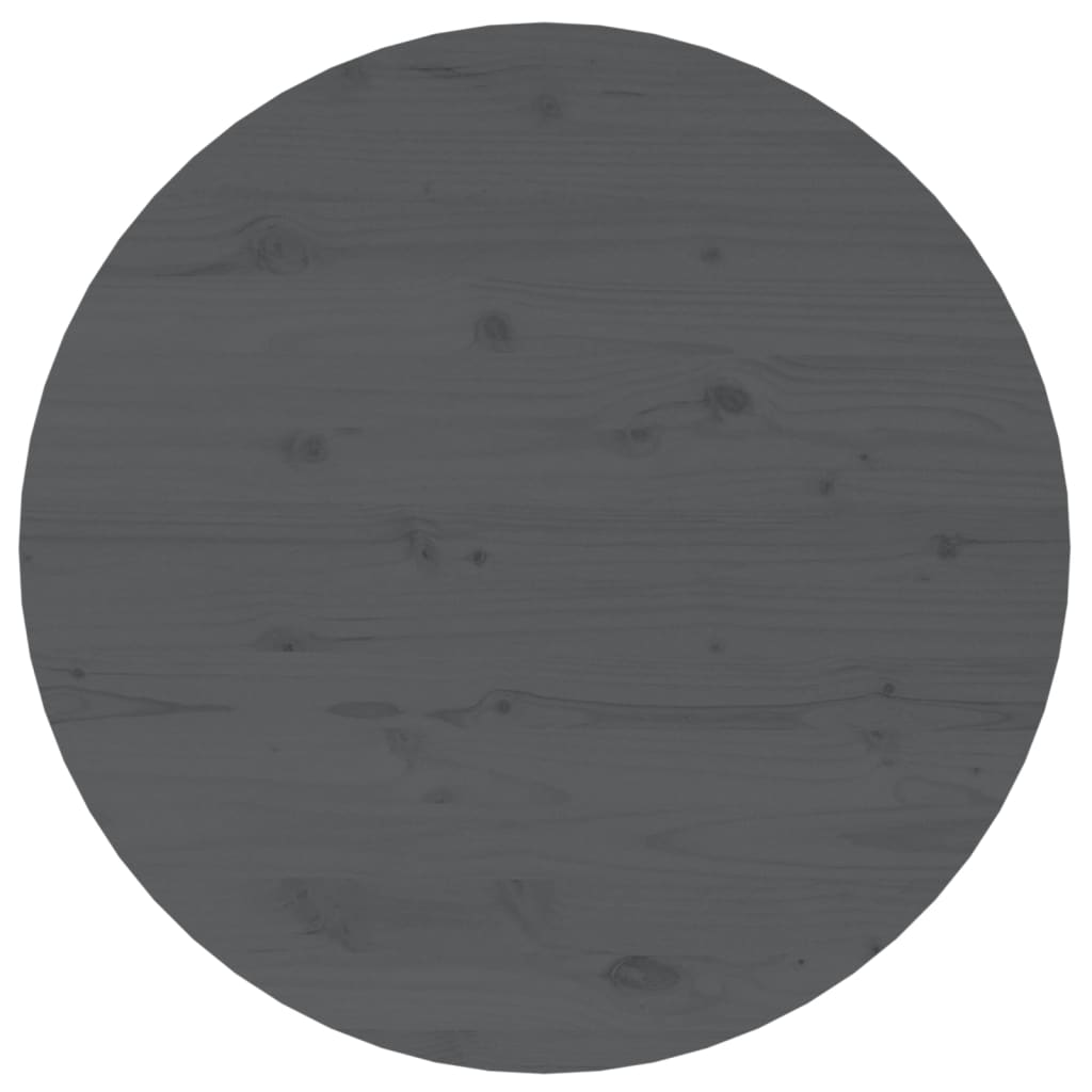 Tavolino da Salotto Grigio Ø 55x45 cm in Legno Massello di Pino 822329