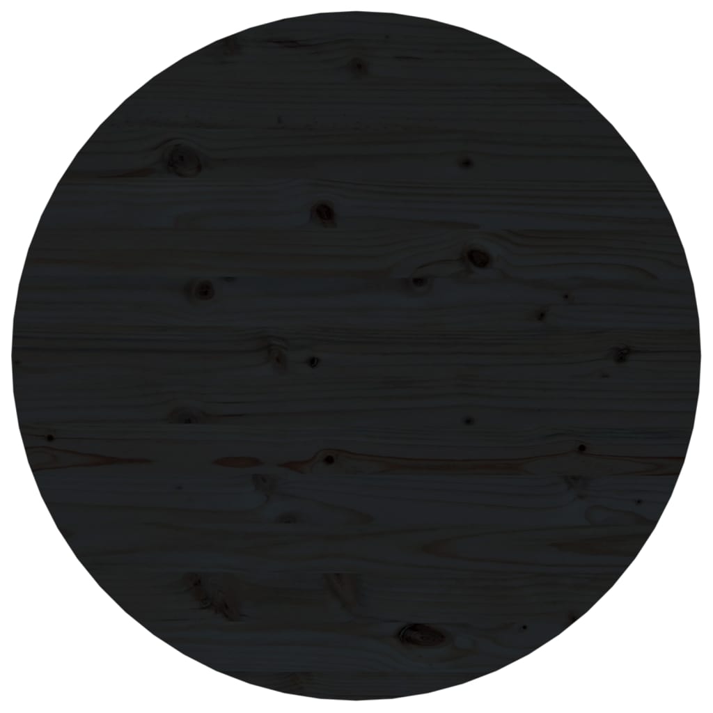 Tavolino da Salotto Nero Ø 55x45 cm in Legno Massello di Pino cod mxl 5676