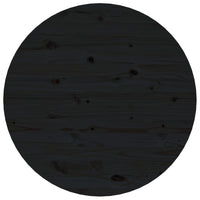 Tavolino da Salotto Nero Ø 55x45 cm in Legno Massello di Pino cod mxl 5676