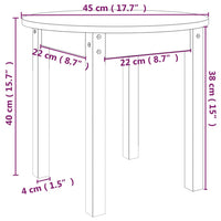 Tavolino da Salotto Ø 45x40 cm in Legno Massello di Pino cod mxl 5622