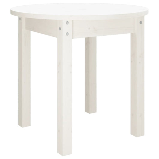 Tavolino da Salotto Bianco Ø 45x40 cm in Legno Massello di Pino cod mxl 5617