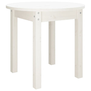 Tavolino da Salotto Bianco Ø 45x40 cm in Legno Massello di Pino 822333