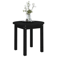 Tavolino da Salotto Nero Ø 45x40 cm in Legno Massello di Pino cod mxl 5537