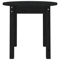 Tavolino da Salotto Nero Ø 45x40 cm in Legno Massello di Pino 822336