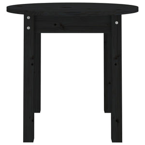 Tavolino da Salotto Nero Ø 45x40 cm in Legno Massello di Pino 822336